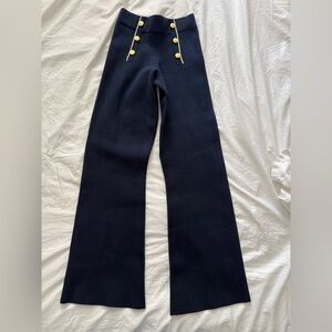 Navy J crew sailor pants with gold buttons